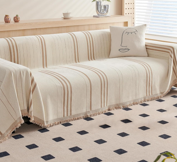 Reversible Chenille Jacquard 3-Seater Cover (Pet & Child Friendly)