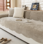 Non-Slip, Machine-Washable Velvet L-Shaped Sofa Cover