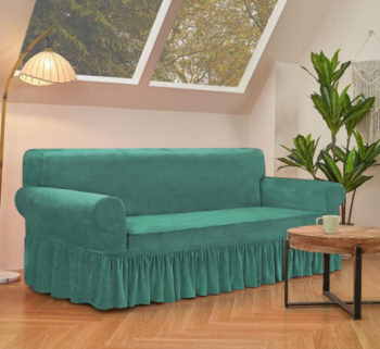 High-Stretch, Machine-Washable, Universal Sofa Cover With Ruffles