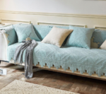 Non-Slip, Machine-Washable Quilted Cotton Sofa Cover With Armrest Covers
