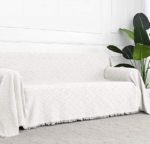 Non-Slip 3-Seater Sofa Cover With Geometric Texture (Pet & Child Friendly)