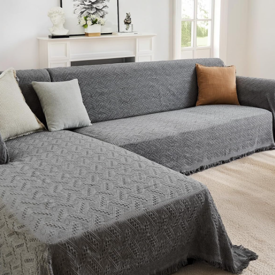 Washable, Anti-Hair Sectional Sofa Cover (L-Shaped)